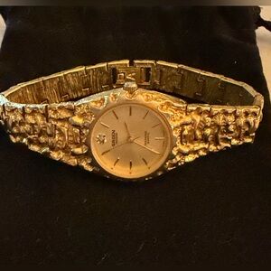 Vintage Gruen ladies gold with diamond wrist watch